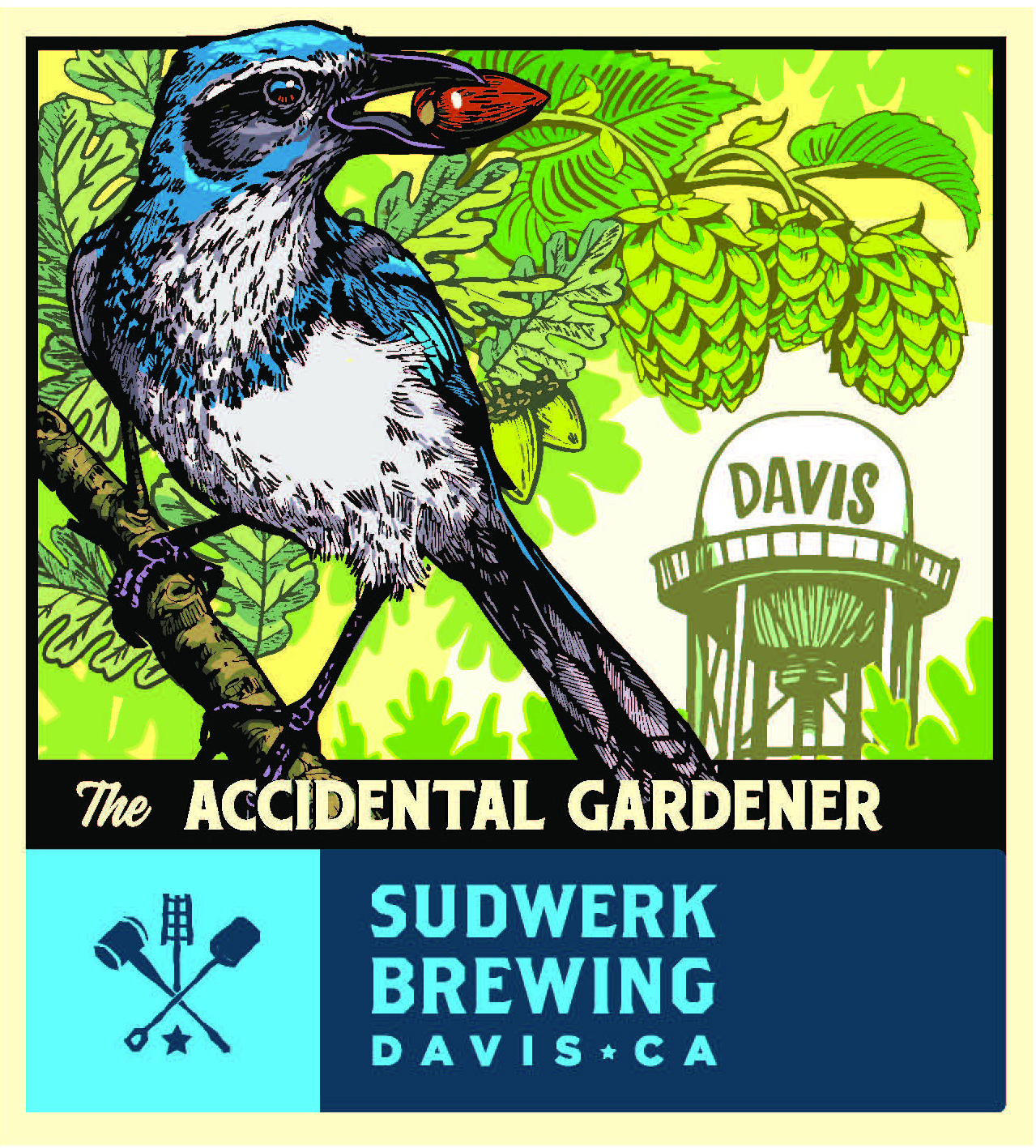 Image of Sudwerk's "The Accidental Gardener" beer label.