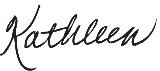 Image of Kathleen's signature.