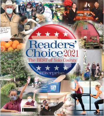 Image of the Yolo County Reader's Choice 2021 award.