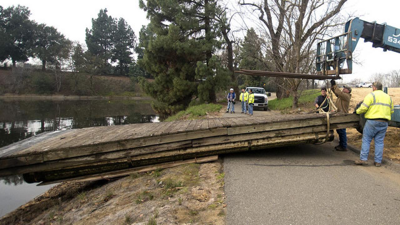 Arboretum waterway boat dock