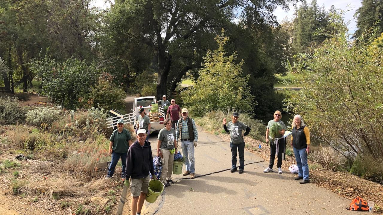 Arboretum volunteers pose for a photo