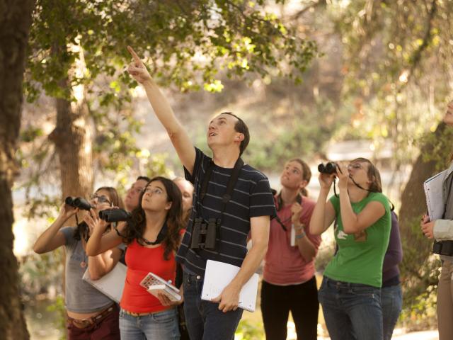 Image of class in the UC Davis Arboretum and Public Garden.