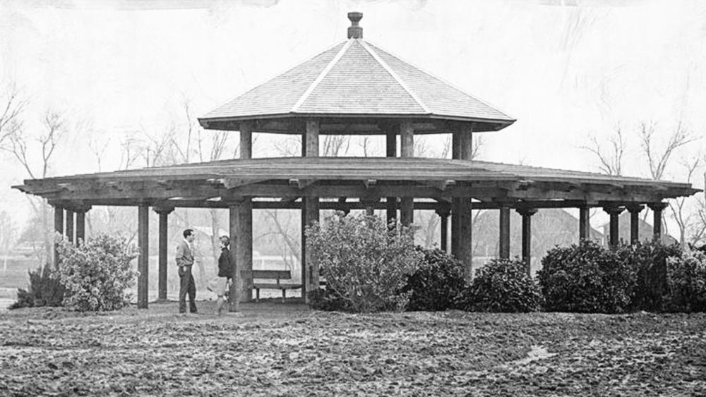 old photo of Arboretum gazebo
