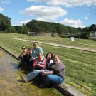 Taylor lab members in watercress field in Dorset, UK