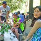 Image of the Tea and Conversation event on Wyatt Deck at UC Davis.