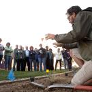 Staff GATEways horticulturist Ryan in the Arboretum Teaching Nursery 