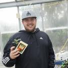 Andy Codd tending to edible plants