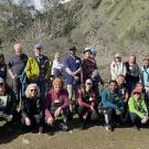 UC Davis Arboretum and Public Garden volunteers posing together for a group photo.