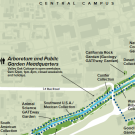 A portion of the UC Davis Arboretum and Public Garden visitor map.