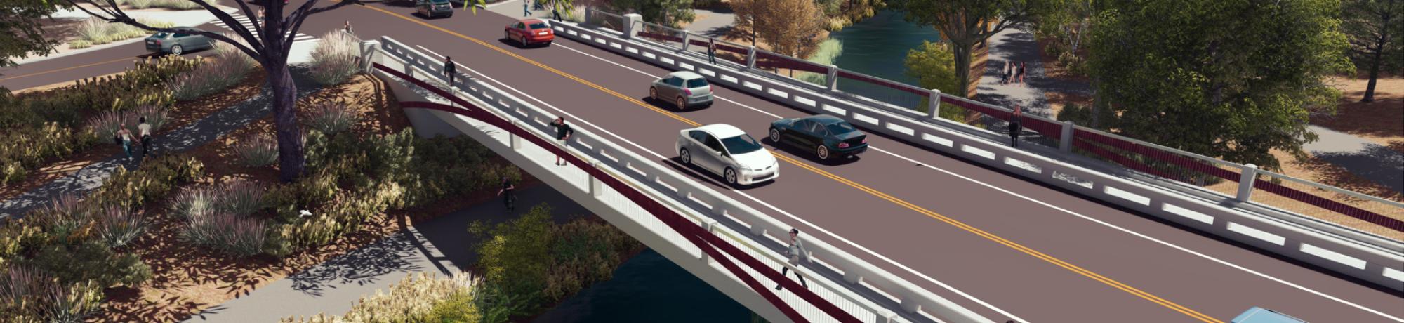 Rendering of the future La Rue Road Bridge.