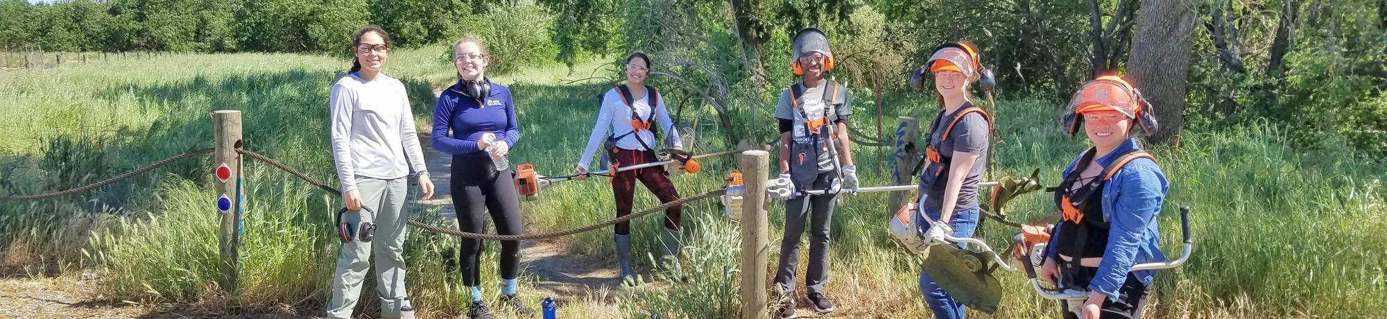 Image of students in the Learning by Leading Ecological Land Management program.